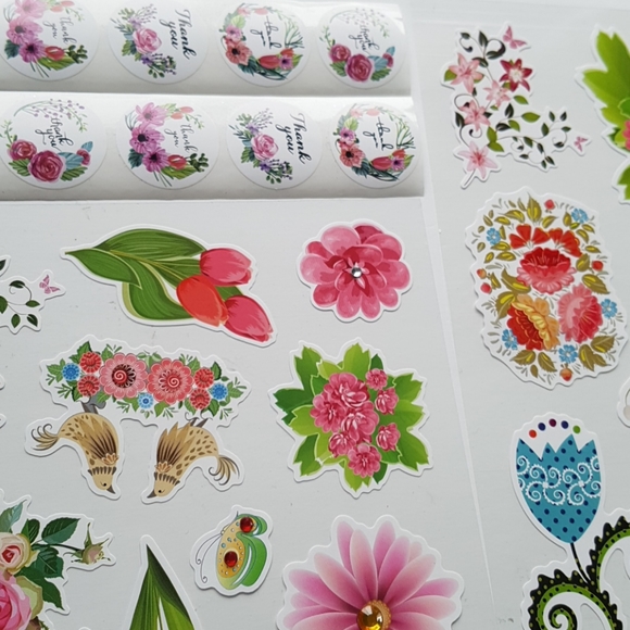 56 pcs Flower Design Thank You Stickers - Picture 13 of 17